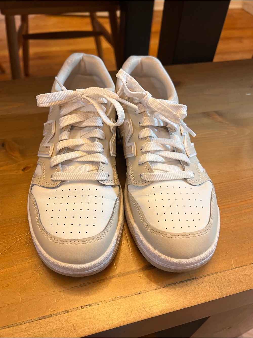 New Balance Mens 480 Sneakers Tan/White Low Top Leather Lace Up  BB480LBB